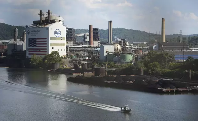 The Clairton Coke Works, a U.S. Steel coking plant, is seen Monday, Aug 11, 2025, in Clairton, Penn. (AP Photo/Gene Puskar)