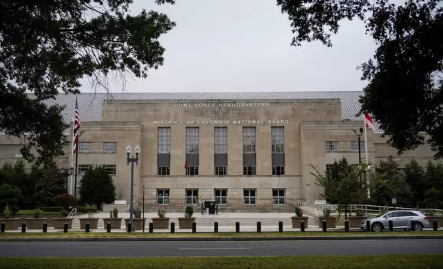 The District of Columbia National Guard Headquarters, Tuesday, Aug. 12, 2025, in Washington. (AP Photo/Julia Demaree Nikhinson)
