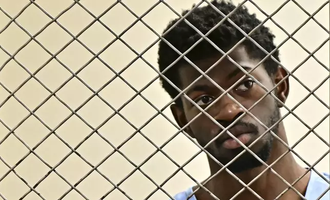Lil Nas X, whose legal name is Montero Lamar Hill, is arraigned in court on four felony counts, including three counts of battery with injury on a police officer, Monday, Aug. 25, 2025, in Los Angeles. (Frederic J Brown/Pool Photo via AP)