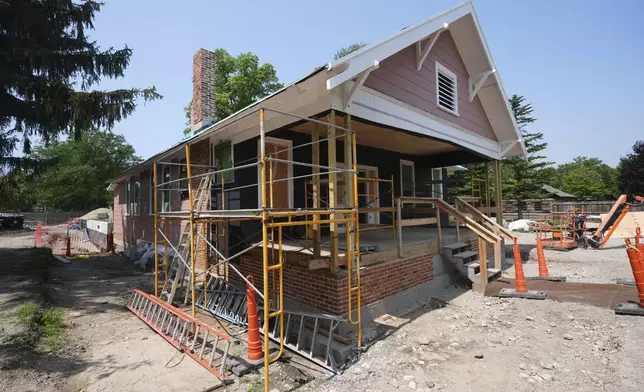 The Jackson Home, where Martin Luther King Jr. and others planned marches to call for Black voting rights in the early 60s in Selma, Ala., is shown being reconstructed at The Henry Ford in Dearborn, Mich., Monday, July 14, 2025. (AP Photo/Paul Sancya)
