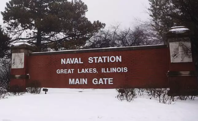 FILE - The Naval Station Great Lakes is pictured, Jan. 24, 2020, in Ill. (Joe Lewnard/Daily Herald via AP, File)