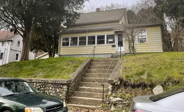 FILE - Reach House, a halfway house for sex offenders where visiting nurse Joyce Grayson was found dead, sits atop a small hill, Nov. 21, 2023, in Willimantic, Conn. (AP Photo/Pat Eaton Robb, File)