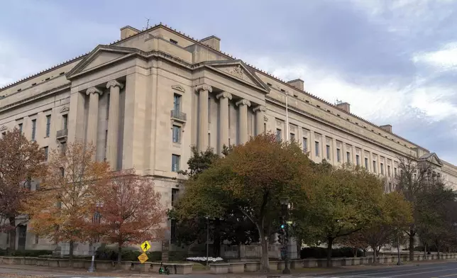 FILE - The U.S. Department of Justice building in Washington, Dec. 7, 2024. (AP Photo/Jose Luis Magana, File)