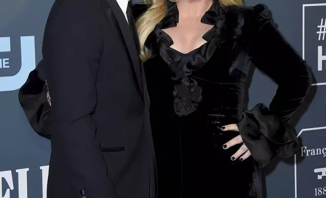 FILE - Brandon Blackstock, left, and Kelly Clarkson appear at the 25th annual Critics' Choice Awards in Santa Monica, Calif., on Jan. 12, 2020. (Photo by Jordan Strauss/Invision/AP, File)