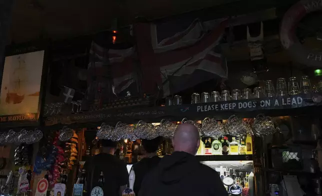 The Mayflower, a British pub in London, Wednesday, July 23, 2025. (AP Photo/Joanna Chan)