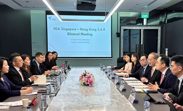 Secretary for Health continues visit to Singapore  Source: HKSAR Government Press Releases