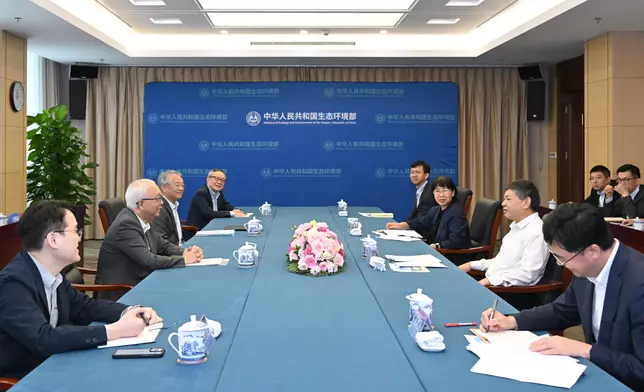 SEE visits Ministry of Ecology and Environment  Source: HKSAR Government Press Releases