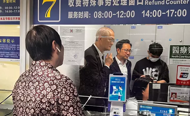 Secretary for Health inspects first-day operational arrangements at pilot medical institutions under Elderly Health Care Voucher Greater Bay Area Pilot Scheme  Source: HKSAR Government Press Releases