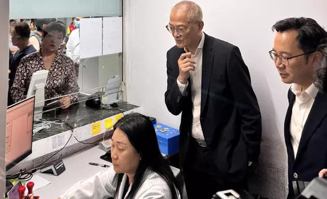 Secretary for Health inspects first-day operational arrangements at pilot medical institutions under Elderly Health Care Voucher Greater Bay Area Pilot Scheme  Source: HKSAR Government Press Releases