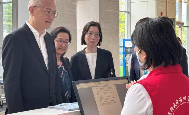 Secretary for Health inspects first-day operational arrangements at pilot medical institutions under Elderly Health Care Voucher Greater Bay Area Pilot Scheme  Source: HKSAR Government Press Releases