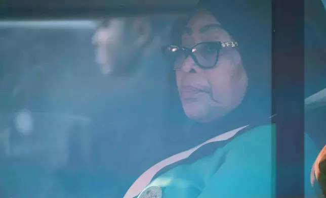 Tanzania's President Samia Suluhu Hassan, the presidential candidate of the ruling Chama Cha Mapinduzi (CCM) party, arrives during the launch of the party's campaign for the upcoming general elections, at Tanganyika Packers grounds in Dar es Salaam, Tanzania, Thursday, Aug. 28, 2025. (AP Photo/Steven Genya)