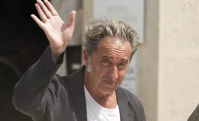 Paolo Sorrentino arrives at the 82nd edition of the Venice Film Festival in Venice, Italy, on Wednesday, Aug. 27, 2025. (Photo by Scott A Garfitt/Invision/AP)