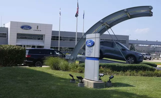 The Ford Louisville Assembly Plant is pictured, Monday, Aug. 11, 2025, in Louisville, Ky. (AP Photo/Darron Cummings)