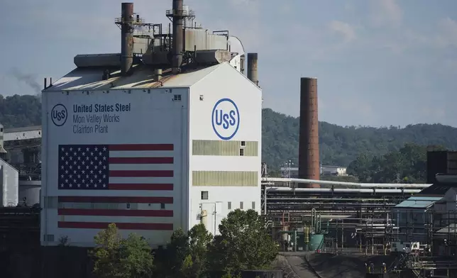 The Clairton Coke Works, a U.S. Steel coking plant, is seen Monday, Aug 11, 2025, in Clairton, Penn. (AP Photo/Gene Puskar)