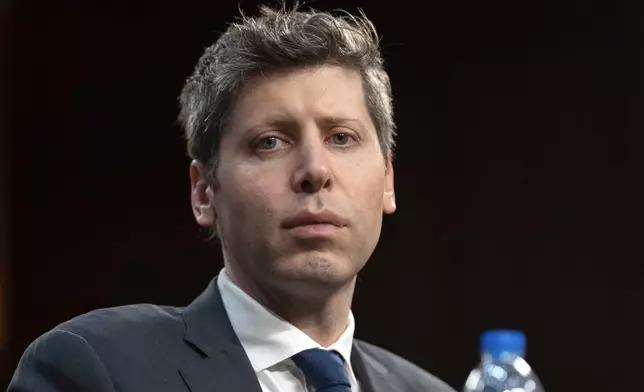 FILE - Sam Altman, Co-Founder and Chief Executive Officer, OpenAI, testifies before a Senate Committee on Commerce, Science, and Transportation hearing on Capitol Hill in Washington, on May 8, 2025. (AP Photo/Jose Luis Magana, File)