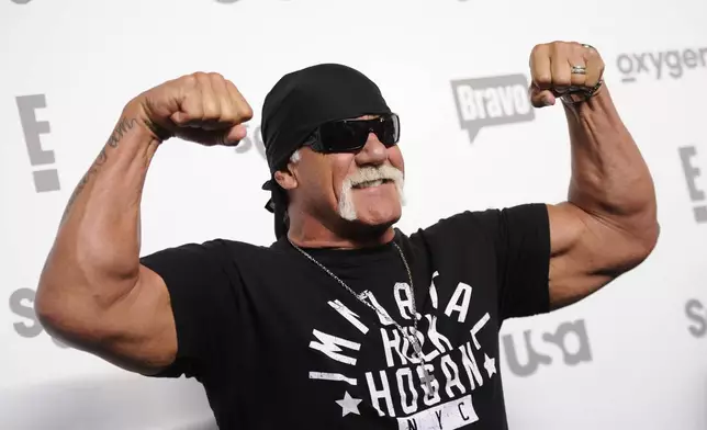 FILE - Hulk Hogan attends the NBCUniversal Cable Entertainment 2015 Upfront at The Jacob Javits Center, May 14, 2015, in New York. (Photo by Evan Agostini/Invision/AP, File)