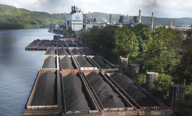 The Clairton Coke Works, a U.S. Steel coking plant, is seen Monday, Aug 11, 2025, in Clairton, Penn. (AP Photo/Gene Puskar)