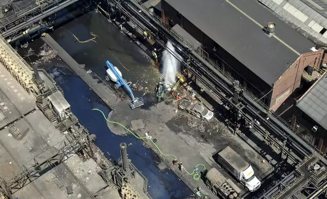 The Clairton Coke Works, a U.S. Steel coking plant, is seen Tuesday, Aug 12, 2025, in Clairton, Penn. (Sean Stipp/Pittsburgh Tribune-Review via AP)