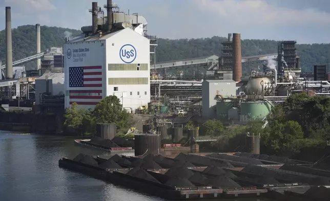 The Clairton Coke Works, a U.S. Steel coking plant, is seen Monday, Aug 11, 2025, in Clairton, Penn. (AP Photo/Gene Puskar)