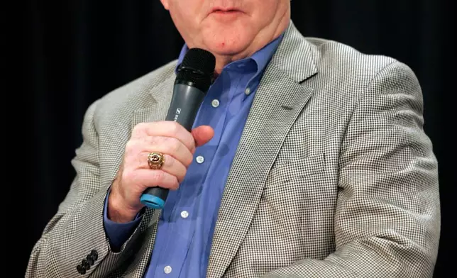 FILE - Lowe's Motor Speedway president H.A. Humpy Wheeler talks to the media during the NASCAR Nextel Media Tour in Charlotte, N.C., Jan. 25, 2005. (AP Photo/Terry Renna, file)