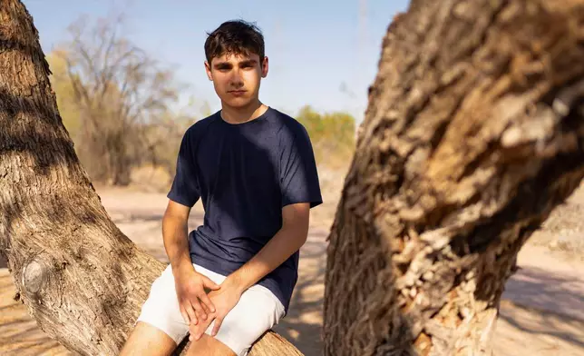 Ashton Dolce poses for a portrait at Cholla Park on Saturday, Aug. 9, 2025, in Scottsdale, Ariz. (AP Photo/Rebecca Noble)