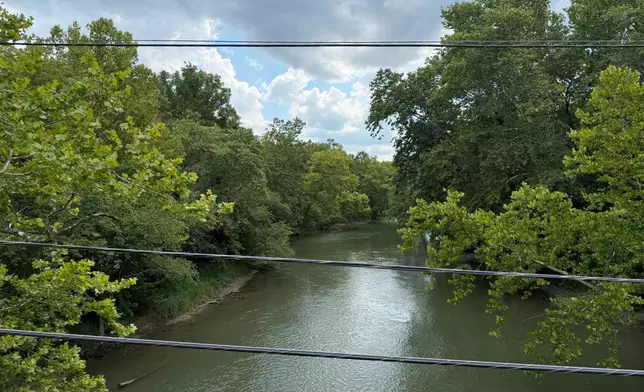 The Little Miami River flows in Oregonia, Ohio, Thursday, Aug. 7, 2025. (AP Photo/Patrick Aftoora-Orsagos)