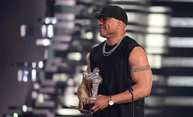 FILE - LL Cool J presents the award for video of the year during the MTV Video Music Awards, Sept. 12, 2023, at the Prudential Center in Newark, N.J. (Photo by Charles Sykes/Invision/AP, File)
