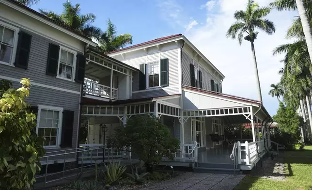 The vacation home of Thomas Edison at the Edison and Ford Winter Estates, Saturday, Aug. 9, 2025, in Fort Myers, Fla., which date from 1885, when Edison purchased the property. (AP Photo/Lynne Sladky)