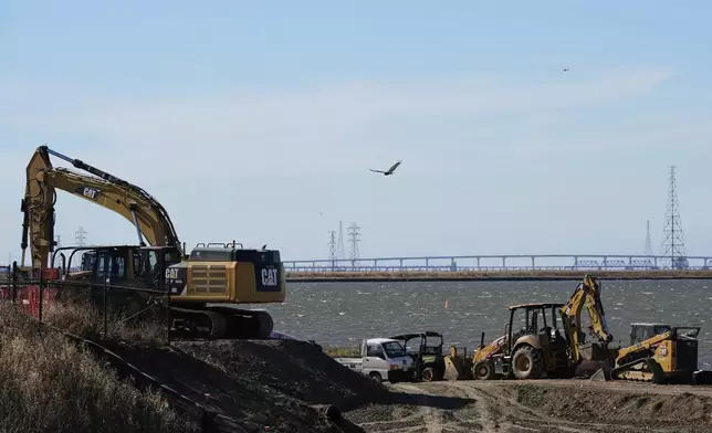 The Pond A2W site for the South Bay Salt Pond Restoration Project is photographed Thursday, Aug. 7, 2025, in Mountain View, Calif. (AP Photo/Godofredo A. Vásquez)