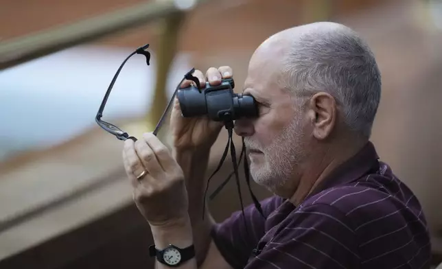 Howard Langer watches debate over a bill to approve a redrawn U.S. congressional map during a special session in the Senate Chamber at the Texas Capitol in Austin, Texas, Friday, Aug. 22, 2025. (AP Photo/Eric Gay)