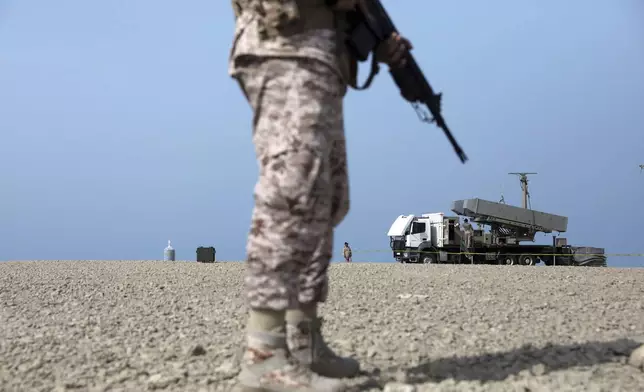 This picture released by the official website of the Iranian Army on Thursday, Aug. 21, 2025, shows a part of Iranian navy drill in the Gulf of Oman and the Indian Ocean. (Masoud Nazari Mehrabi/Iranian Army via AP)