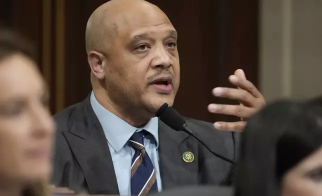 FILE - Rep. André Carson, D-Ind., questions witnesses during on Capitol Hill, Feb. 28, 2023, in Washington. (AP Photo/Alex Brandon)