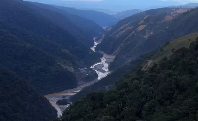 FILE - The Consata River flows through mountains, on the outskirts of Santa Rosa, Bolivia, June 17, 2023. (AP Photo/Juan Karita, File)