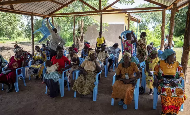 People participate in a Self Help Plus session at St. Peter Parish in Mundri, South Sudan, June 25, 2025. (AP Photo/Florence Miettaux)