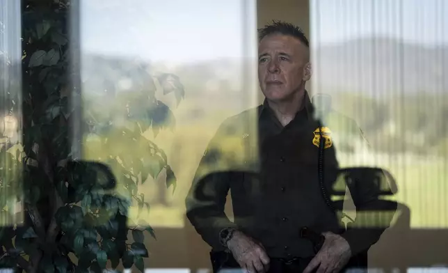 Gregory Bovino, chief patrol agent of the U.S. Border Patrol's El Centro Sector, poses for a photo after an interview with The Associated Press in Los Angeles, Monday, Aug. 25, 2025. (AP Photo/Jae C. Hong)