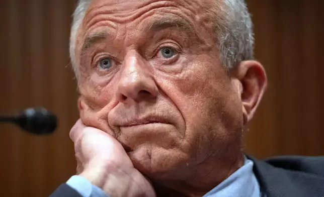 Secretary of Health and Human Services Robert F. Kennedy Jr., appears before the Senate Finance Committee, on Capitol Hill in Washington, Thursday, Sept. 4, 2025. (AP Photo/Mark Schiefelbein)
