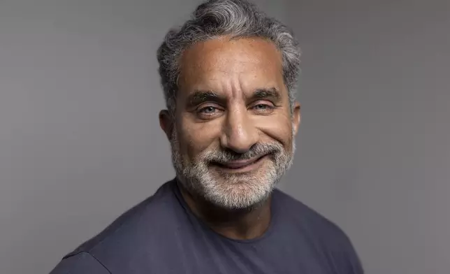 FILE - Bassem Youssef poses for portrait photographs in London on April, 4, 2024. (Photo by Vianney Le Caer/Invision/AP, File)
