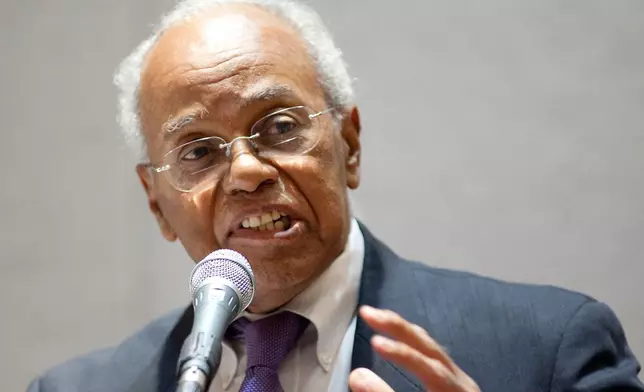 FILE - Joseph McNeil speaks during a AFL-CIO conference in Greensboro, N.C., Jan. 16, 2010. (AP Photo/Lynn Hey, File)