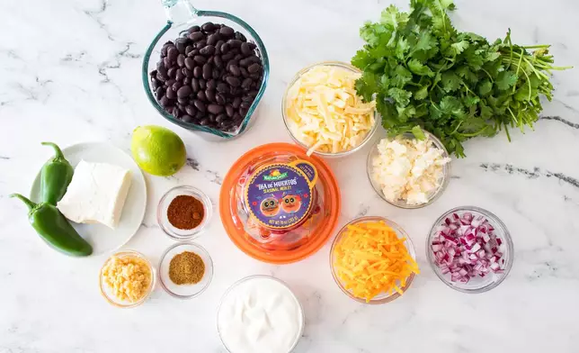 Ingredients for NatureSweet Loaded Black Bean Dip recipe