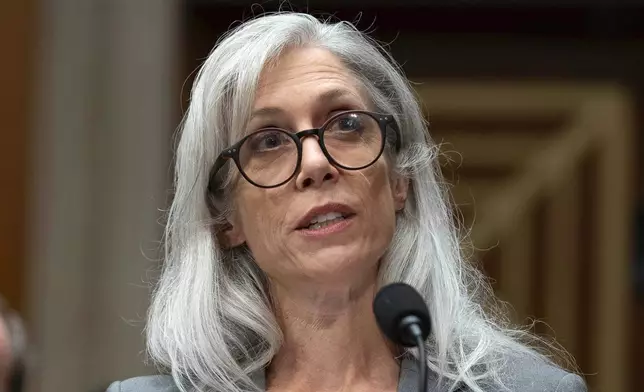 Former Centers for Disease Control and Prevention Director Susan Monarez testifies before the Senate Committee on Health, Education, Labor, and Pensions hearing to examine reviewing recent events at the Centers for Disease Control and Prevention and implications for children's health on Capitol Hill, in Washington, Wednesday, Sept. 17, 2025. (AP Photo/Jose Luis Magana)