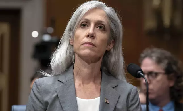 Former Centers for Disease Control and Prevention Director Susan Monarez testifies before the Senate Committee on Health, Education, Labor, and Pensions hearing to examine reviewing recent events at the Centers for Disease Control and Prevention and implications for children's health on Capitol Hill, in Washington, Wednesday, Sept. 17, 2025. (AP Photo/Jose Luis Magana)