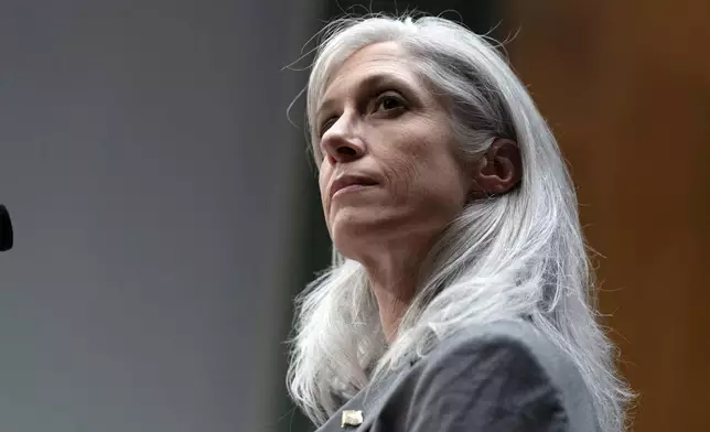 Former Centers for Disease Control and Prevention Director Susan Monarez testifies before the Senate Committee on Health, Education, Labor, and Pensions hearing to examine reviewing recent events at the Centers for Disease Control and Prevention and implications for children's health on Capitol Hill, in Washington, Wednesday, Sept. 17, 2025. (AP Photo/Jose Luis Magana)