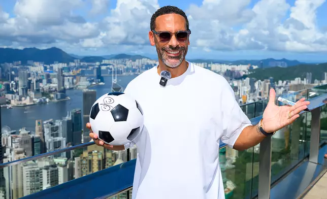 Rio Ferdinand with Hong Kong Stunning Skyline