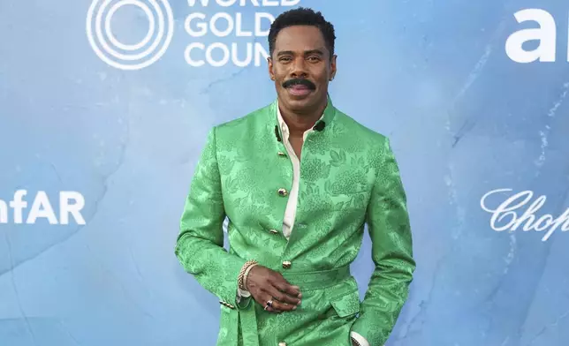 Colman Domingo poses for photographers upon arrival at the amfAR, foundation for aids research, gala, at the Arsenale di Venezia, during the 82nd edition of the Venice Film Festival in Venice, Italy, on Sunday, Aug. 31, 2025. (Photo by Scott A Garfitt/Invision/AP)
