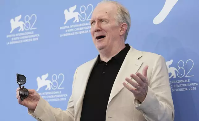 Tracy Letts poses for photographers at the photo call for the film 'A House of Dynamite' during the 82nd edition of the Venice Film Festival in Venice, Italy, on Tuesday, Sept. 2, 2025. (Photo by Scott A Garfitt/Invision/AP)