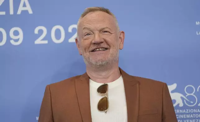 Jared Harris poses for photographers at the photo call for the film 'A House of Dynamite' during the 82nd edition of the Venice Film Festival in Venice, Italy, on Tuesday, Sept. 2, 2025. (Photo by Scott A Garfitt/Invision/AP)
