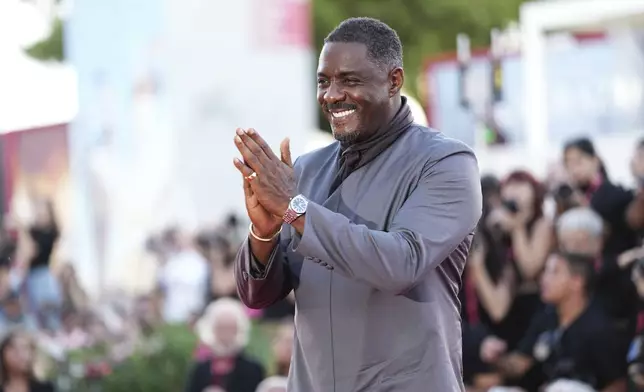 Idris Elba poses for photographers at the red carpet for the film 'A House of Dynamite' during the 82nd edition of the Venice Film Festival in Venice, Italy, on Tuesday, Sept. 2, 2025. (Photo by Scott A Garfitt/Invision/AP)