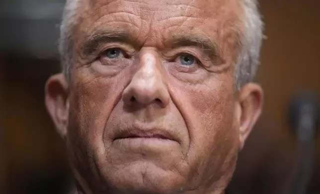 Secretary of Health and Human Services Robert F. Kennedy Jr., appears before the Senate Finance Committee, on Capitol Hill in Washington, Thursday, Sept. 4, 2025. (AP Photo/Mark Schiefelbein)
