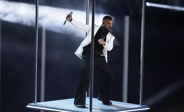 Ricky Martin performs during the MTV Video Music Awards on Sunday, Sept. 7, 2025, at UBS Arena in Elmont, N.Y. (Photo by Charles Sykes/Invision/AP)