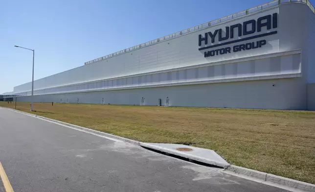 FILE - The Hyundai Motor Group Metaplant America is seen on March 26, 2025, in Ellabell, Ga. (AP Photo/Mike Stewart, File)